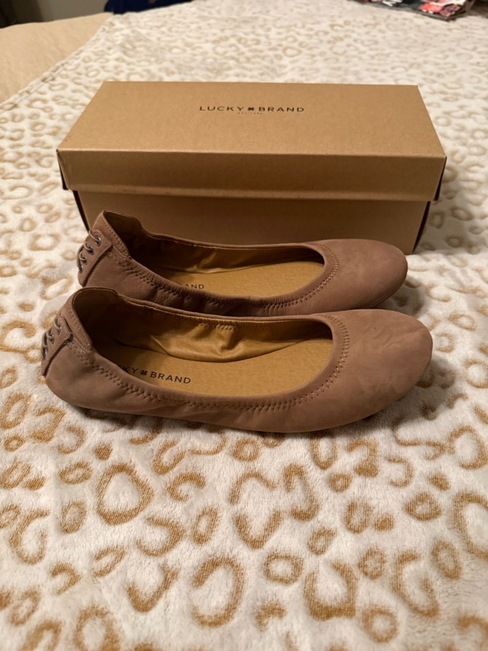 Lucky Brand Women's Brown Ballet Flats